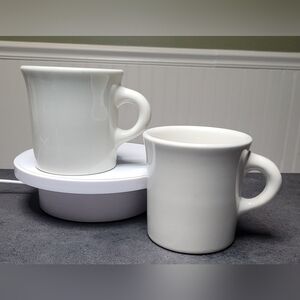 Homer Laughlin China White Restaurant/Diner 6oz Mugs Set of 2